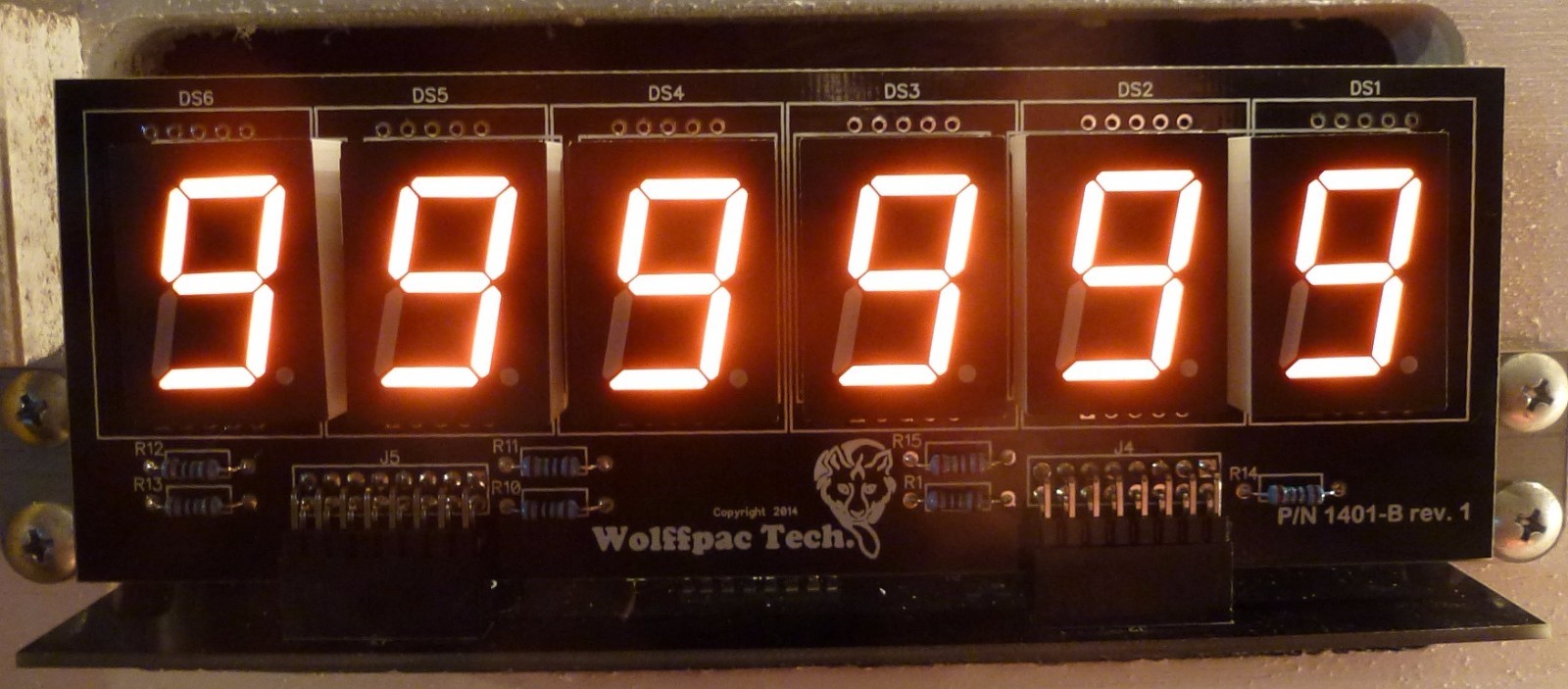 5X 6-Digit DIY Display Kits for Bally/Stern Pinballs - Wolffpac - Orange digits