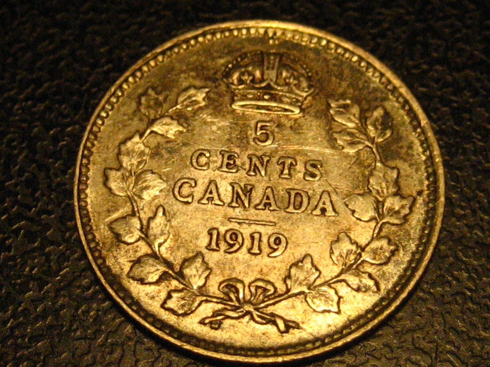 1919 Canadian 5 Cent .925 Silver Piece