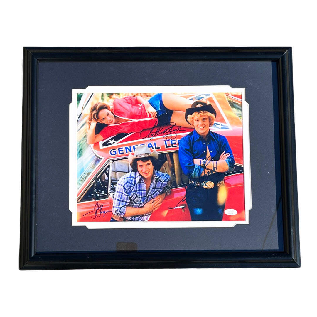 Dukes of Hazzard Signed Pose 2 Framed 11x14 Photo (JSA)