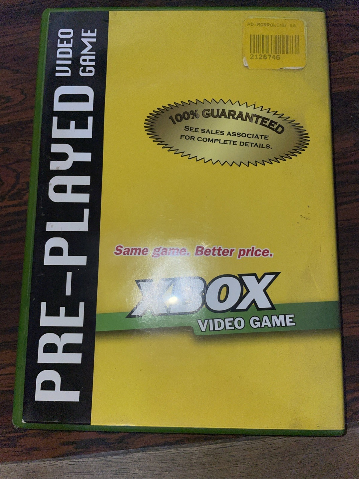 Morrowind Xbox Game Only- Pre Played Case No Manual
