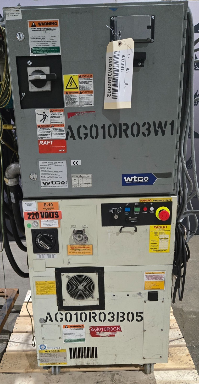 FANUC R-2000iB/210F Complete with R-30iB Controller & WTC Weld Controls USED