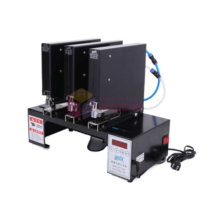 110V Three-head Pneumatic Stapler Binding Machine Automatic Electric Stapler