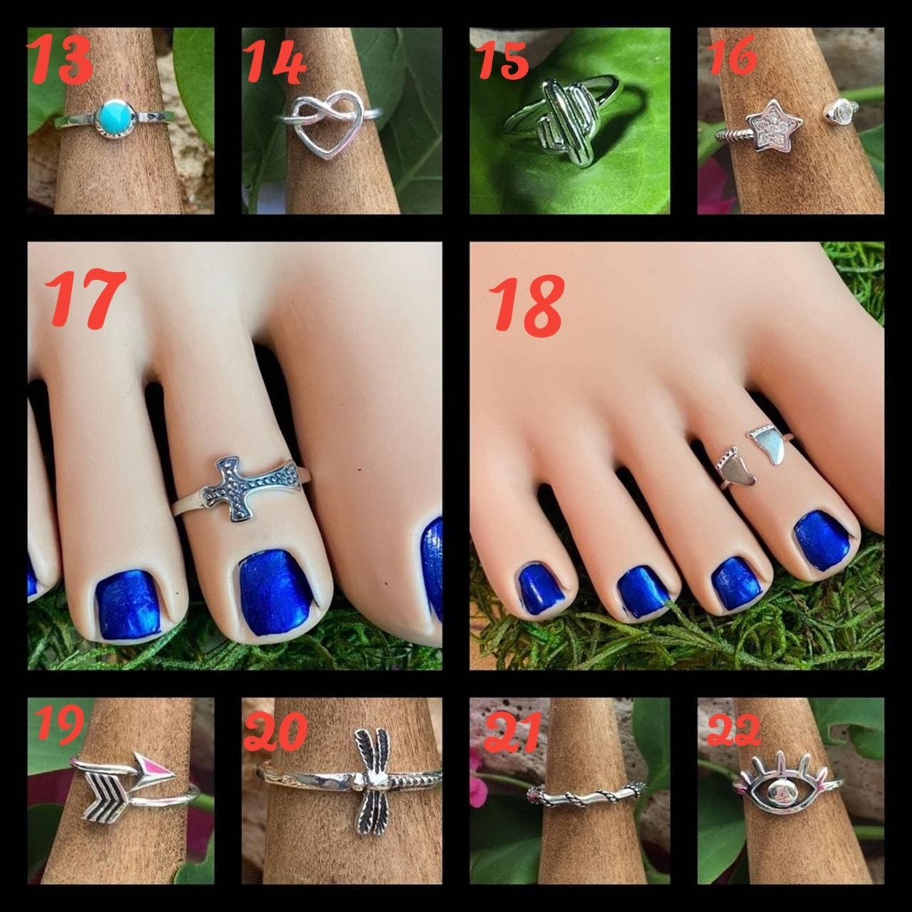 STERLING SILVER TOE RINGS 2 FOR $30.00