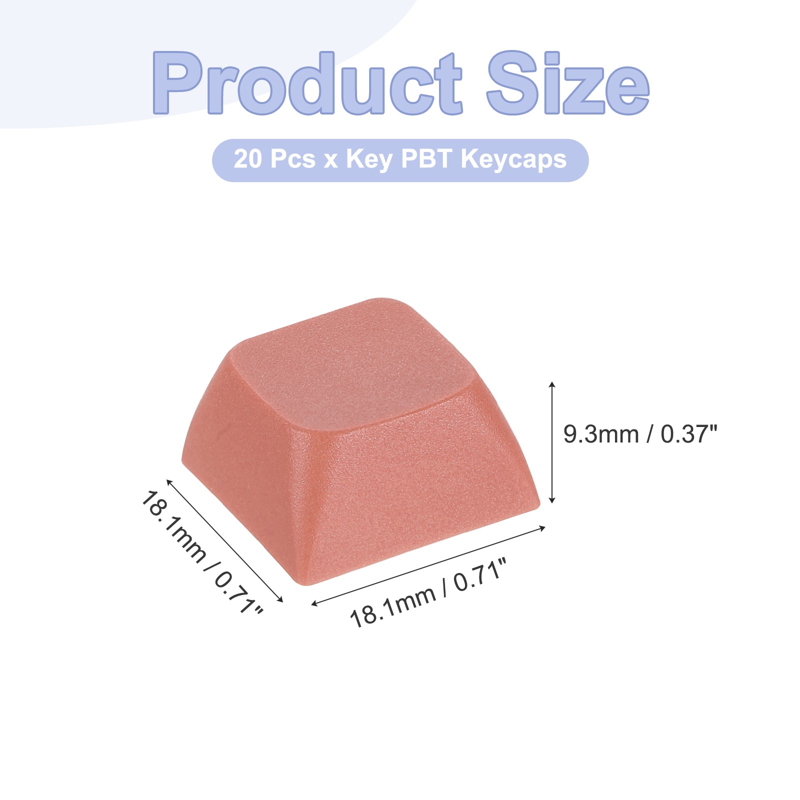 20Pcs XDA Profile Keycap Set PBT Mechanical Numeric Keypads, Dark Pink