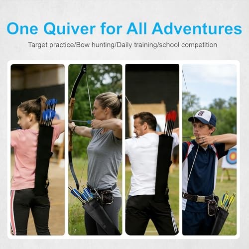 Adjustable Back Hip Quiver for Archery & Arrows - Adjustable