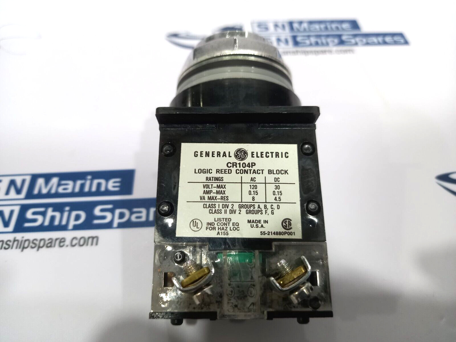 General Electric CR104P Logic Reed Contact Block 120AC 0.5AMP 8VA 30DC 0.15AMP 4