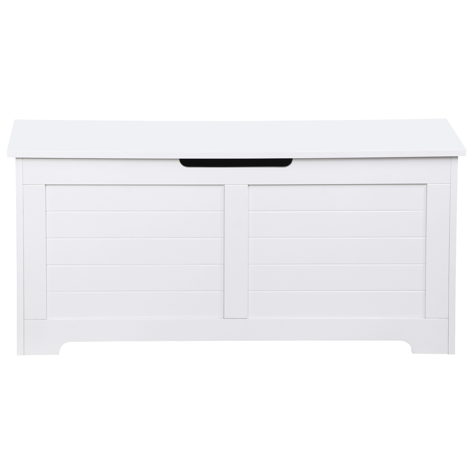 Storage Chest Storage Trunk with 2 Safety Hinges Storage Bench Shoe Bench White