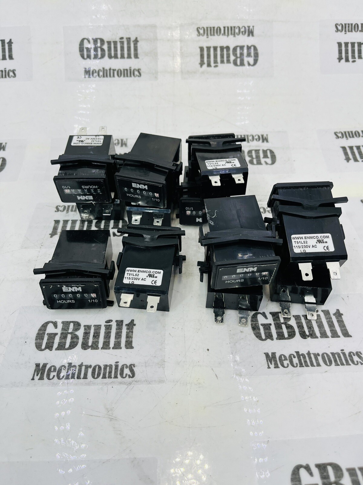 Enm T51L52 Hour Meter, Counter,Back Flange ,6 Digit Lot Of 12 -30 Day Warranty