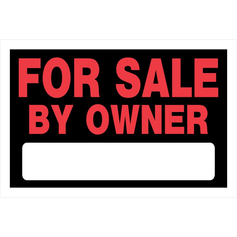 Hillman English Black For Sale Sign 8 in. H X 12 in. W (6-pack)