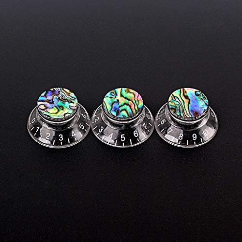 Alnicov 3PCS Guitar Contral Knobs，Electric Guitar Speed Knobs，With Abalone