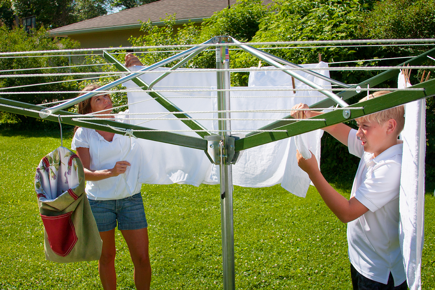 OUTSIDE OPEN AIR LAUNDRY UPRIGHT DRYING POLE CLOTHESLINE CLOTHES DRYER DS9
