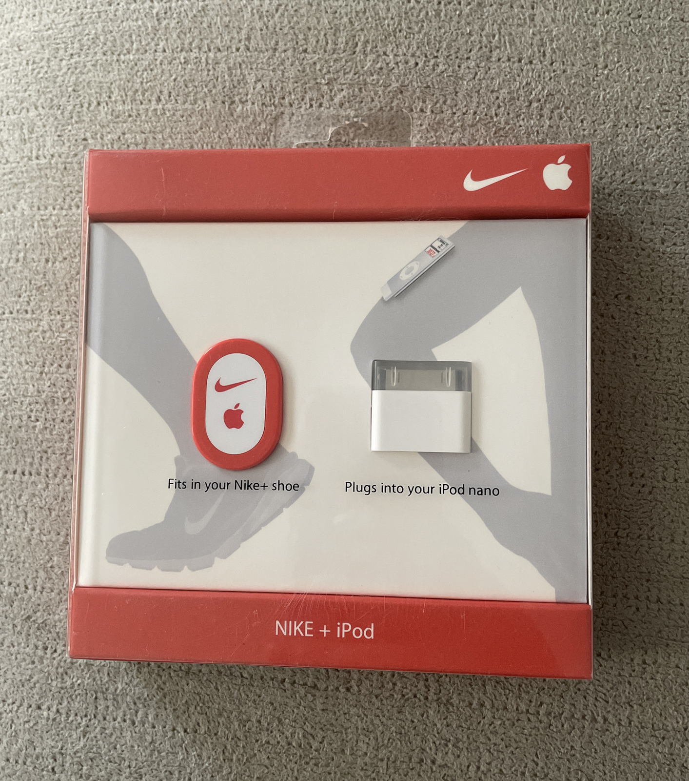 NIB NIKE+ Plus ipod Sport Shoe Kit Sensor Wireless Kit new in package unused (H)