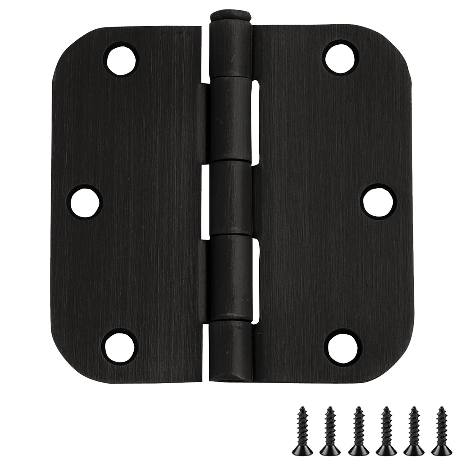 Oil Rubbed Bronze Door Hinges 6 Pack Removable Pin Easy Install Steel Constru...
