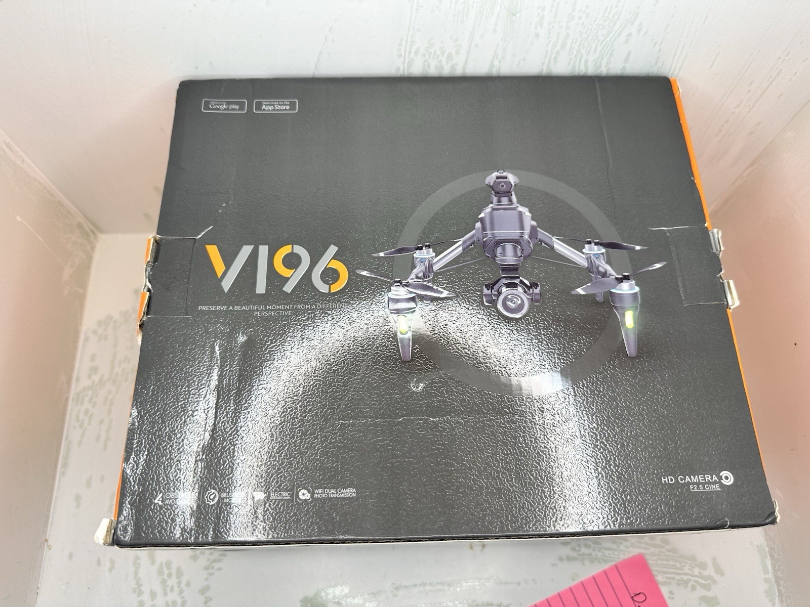 V196GPS Drone Dual Camera FPV RC Quadcopter Foldable Four Way Obstacle