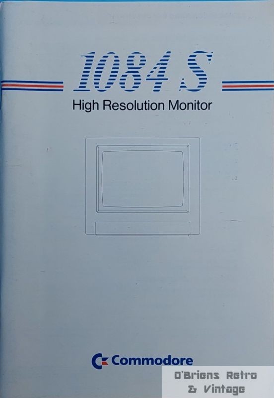 Commodore 1084S High Resolution Monitor Manual Amiga