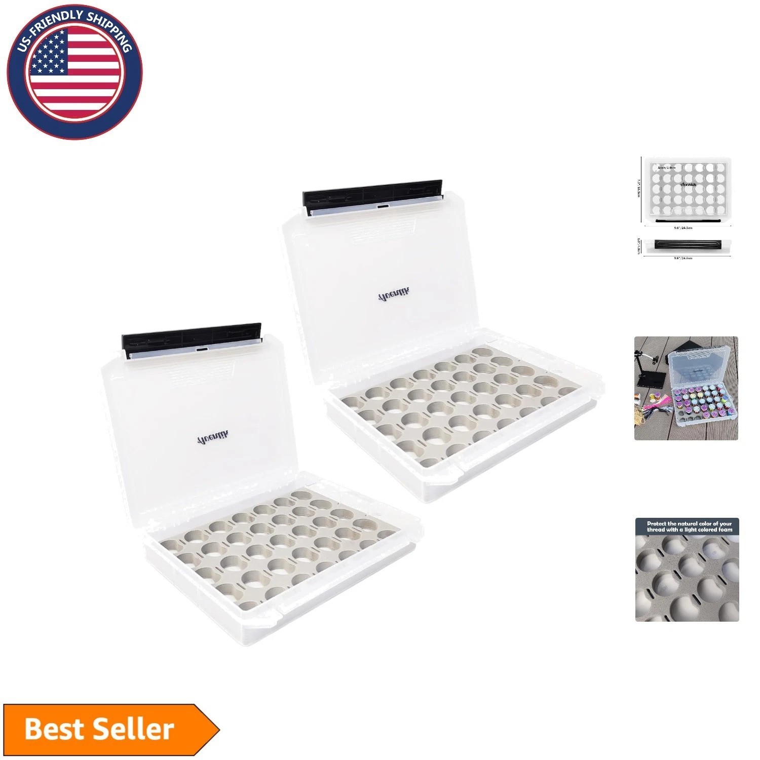 Efficient Fishing Tool: Fly Tyers Stash Box with 35 Compartments, Lightweight
