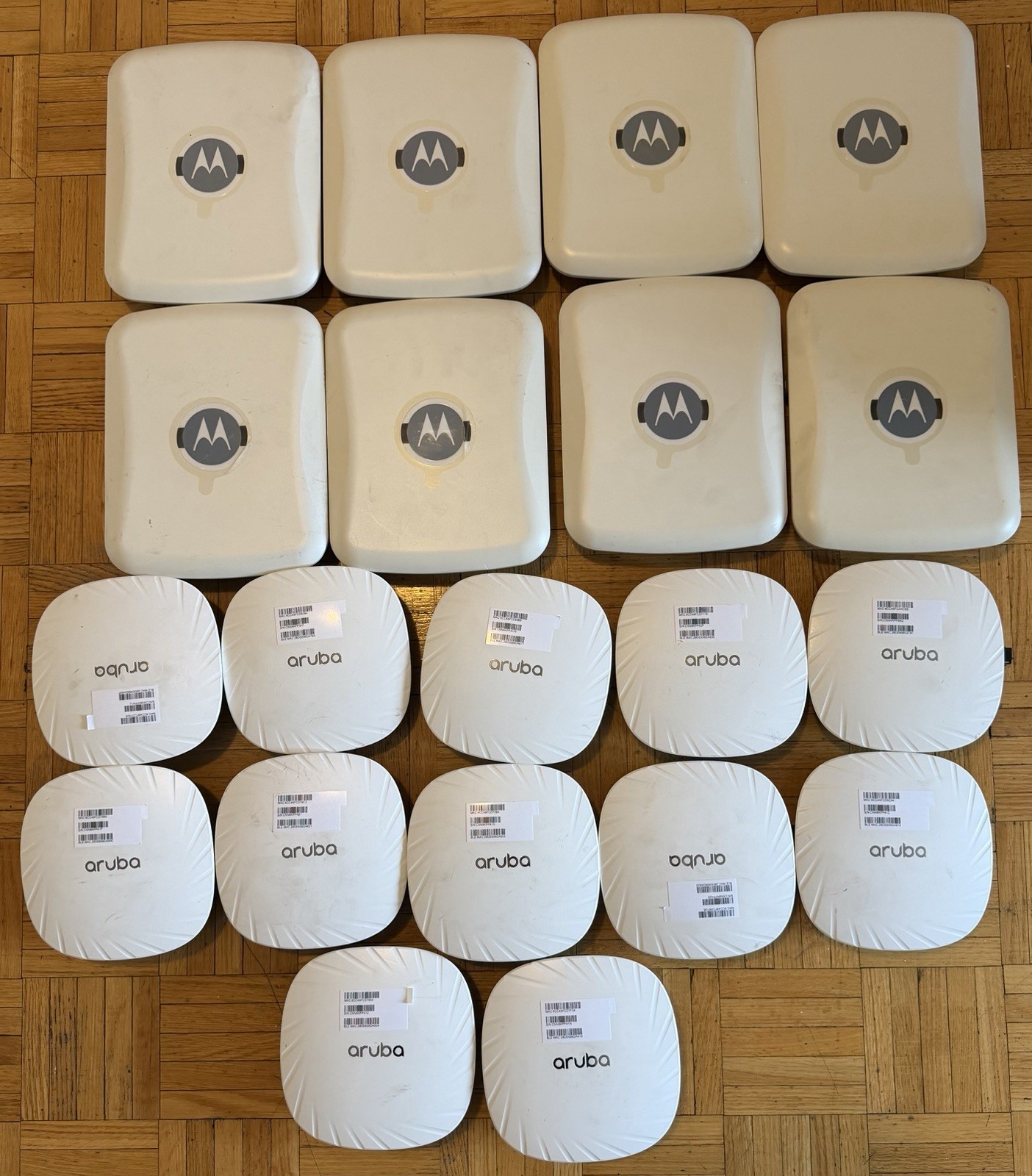 Lot of 12 Aruba AP-505 WiFi 6 APs + 8 Motorola AP-650 Wireless Access Points