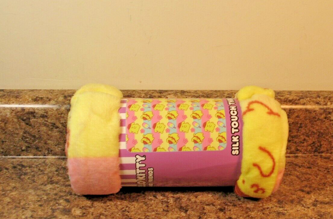Hello Kitty Pompompurin Silk Touch Throw Blanket 40 x 50 NEW