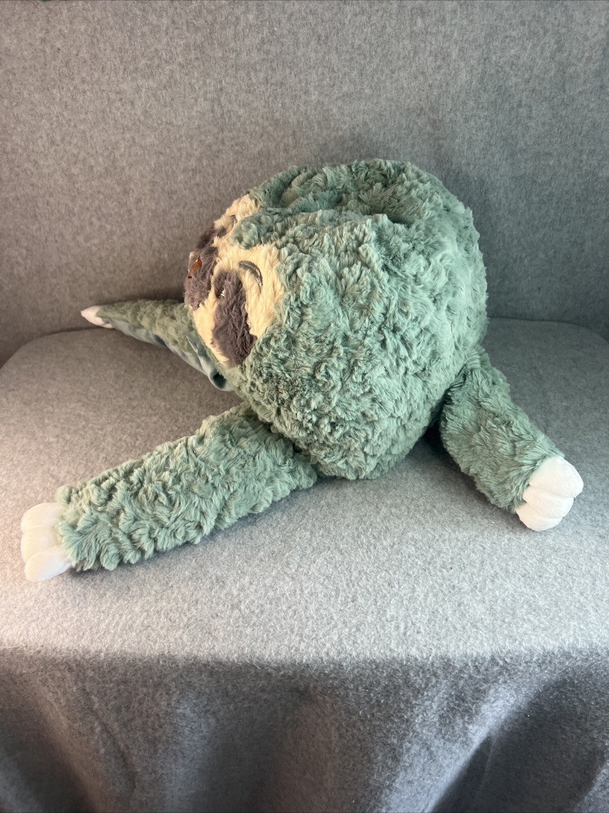 PhiloDogs Plush Sloth Hat Costume Headwear Green & Grey Super Soft