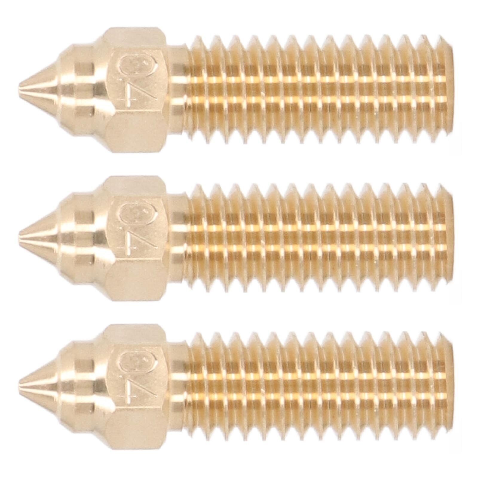 3Pcs 3D Printer Nozzle Kit Extruder Brass Nozzles High Flow High Temperature