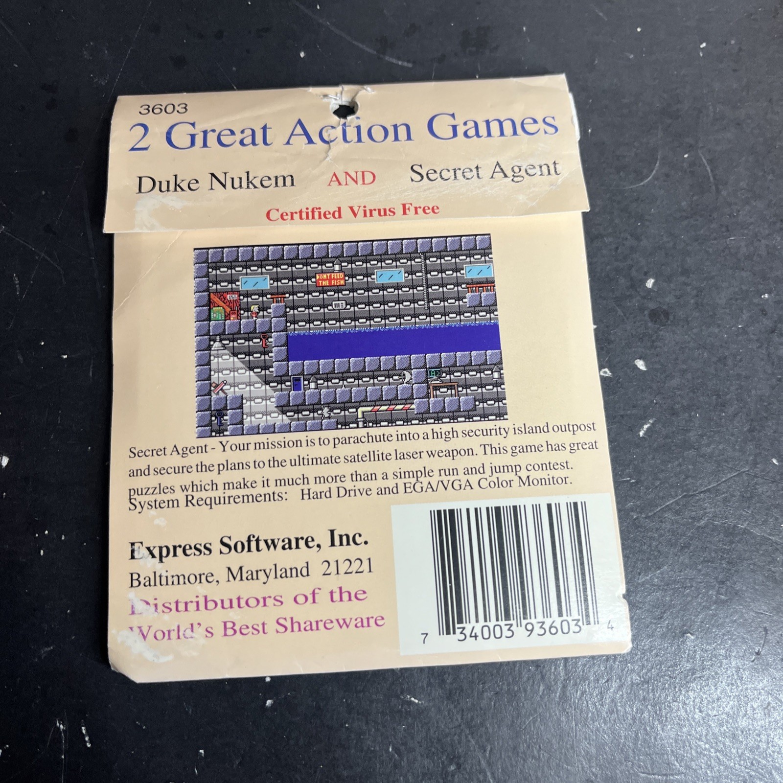 Vintage Duke Nukem - Shrapnel City - Express Software Computer Game 3.5 Floppy