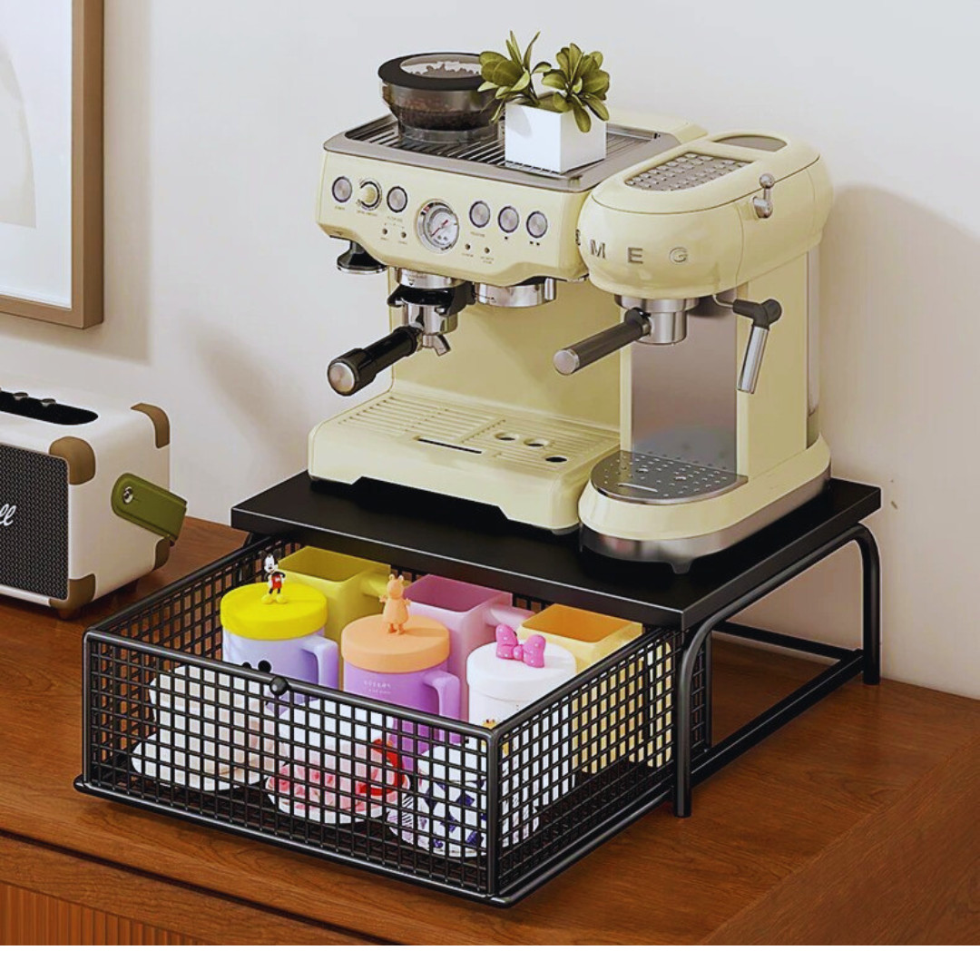 Metal Coffee Stand Storage Shelf