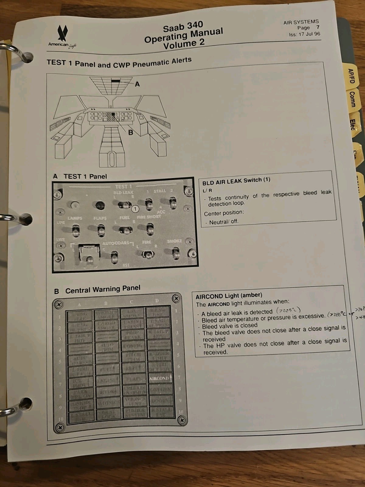 American Eagle SAAB 340 Operating Manual Volume 2 Used