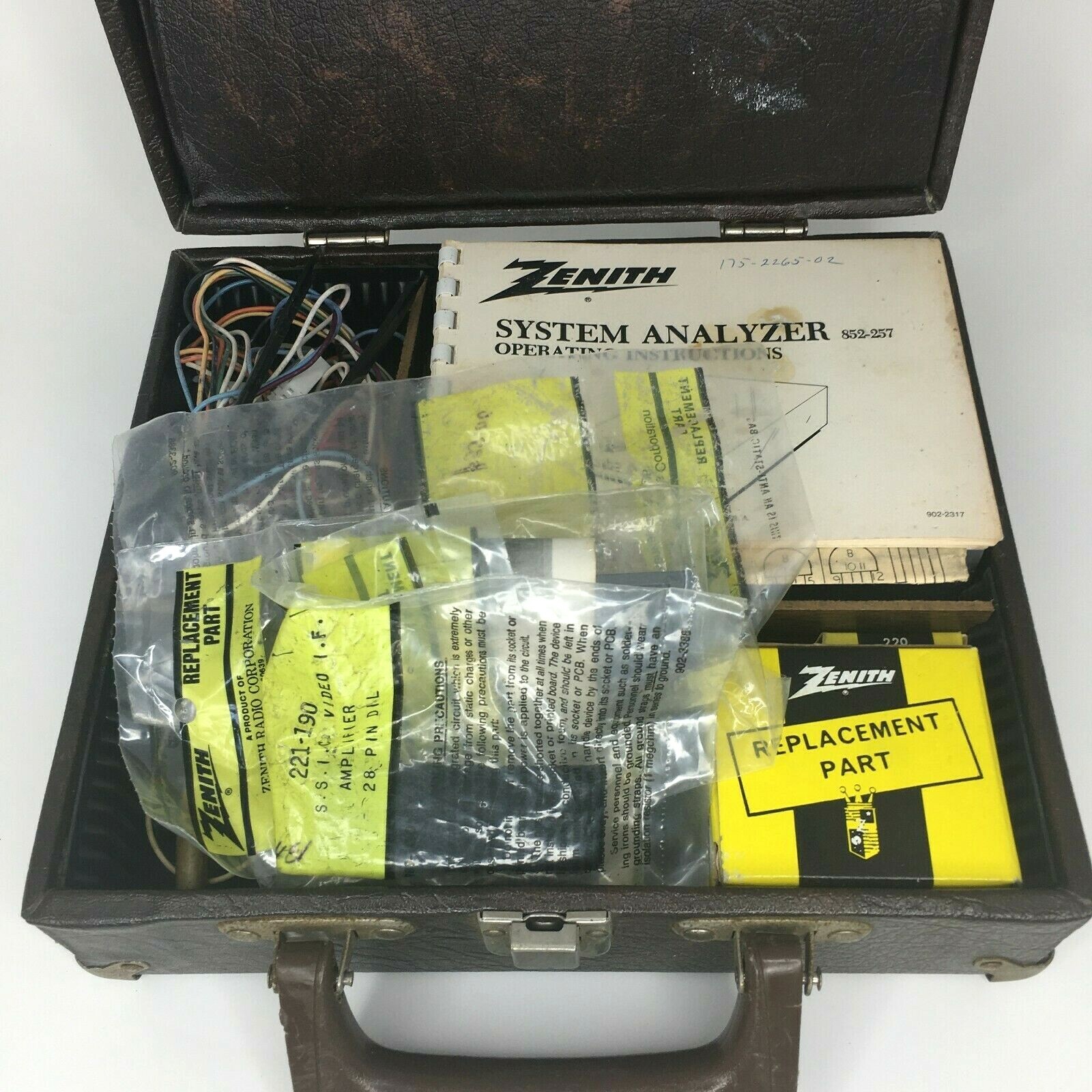 Zenith System Analyzer With Extra Pieces Instructions Vtg Preowned Untested