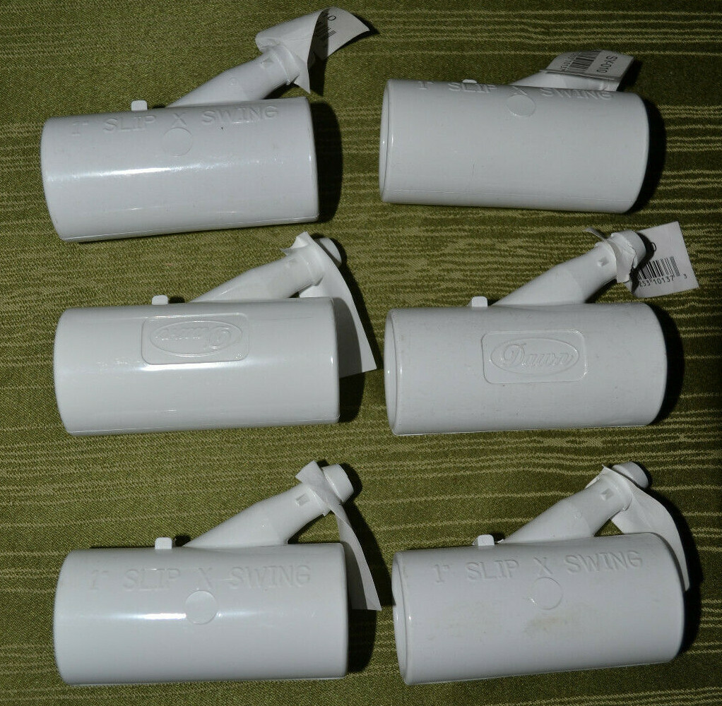 6 x Dawn Industries 1" PVC Wye x Swing Model Number SY-010 Sprinkler Fitting