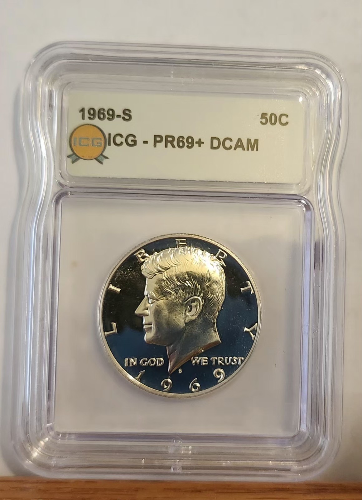 1969-S Kennedy Silver Half Dollar Proof "ICG PF69+ PLUS DCAM Deep Cameo"