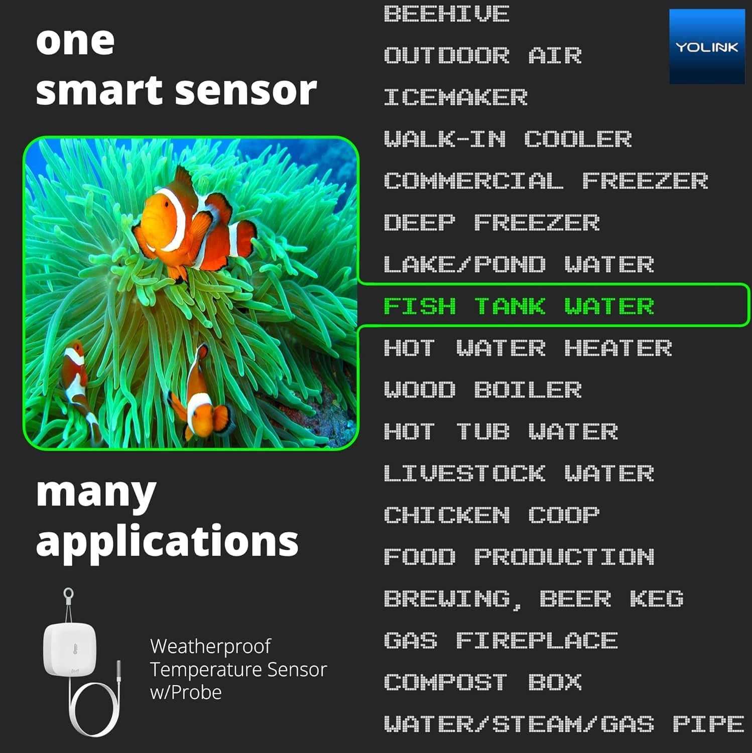 Weatherproof Digital Temperature Sensor with 1/4 Mile Range for All Environments