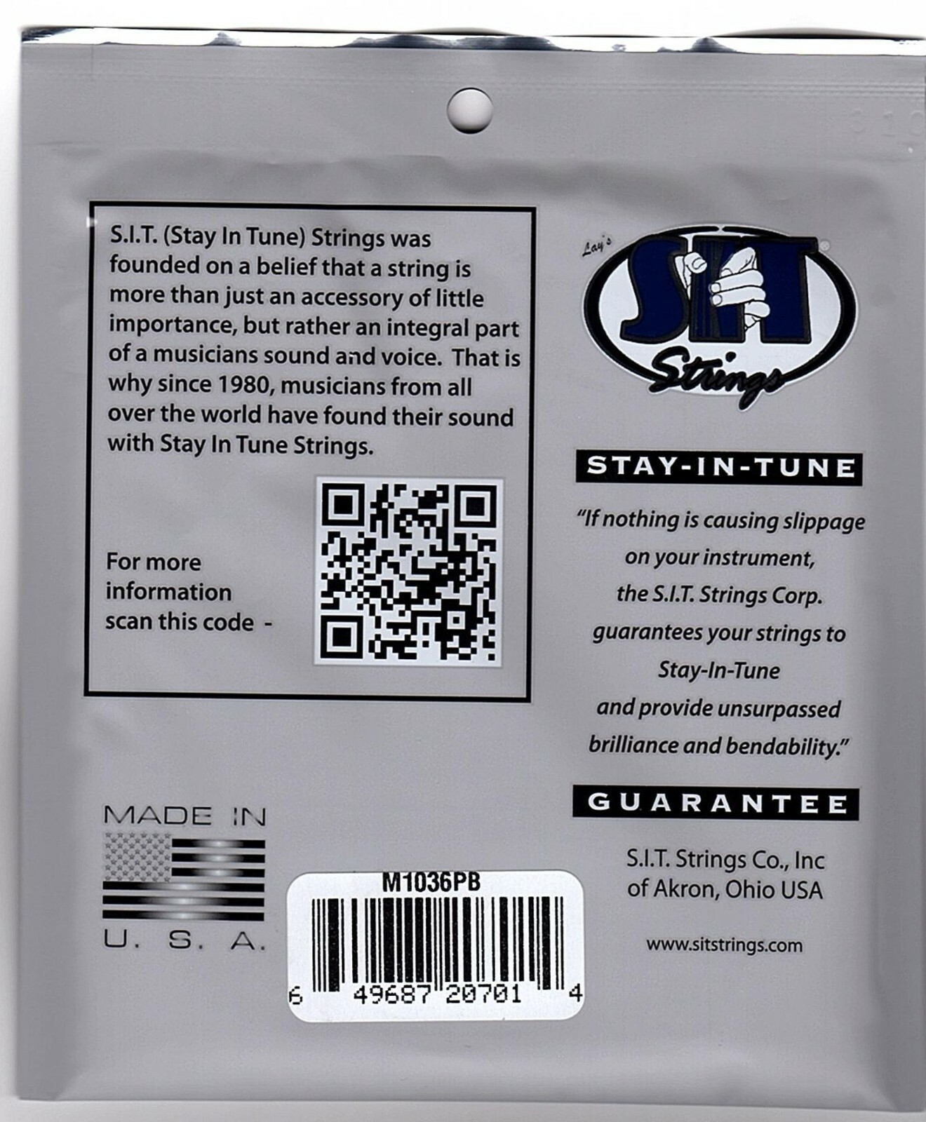 SIT Mandolin Strings Looped End Phosphor Bronze Light M1036PB