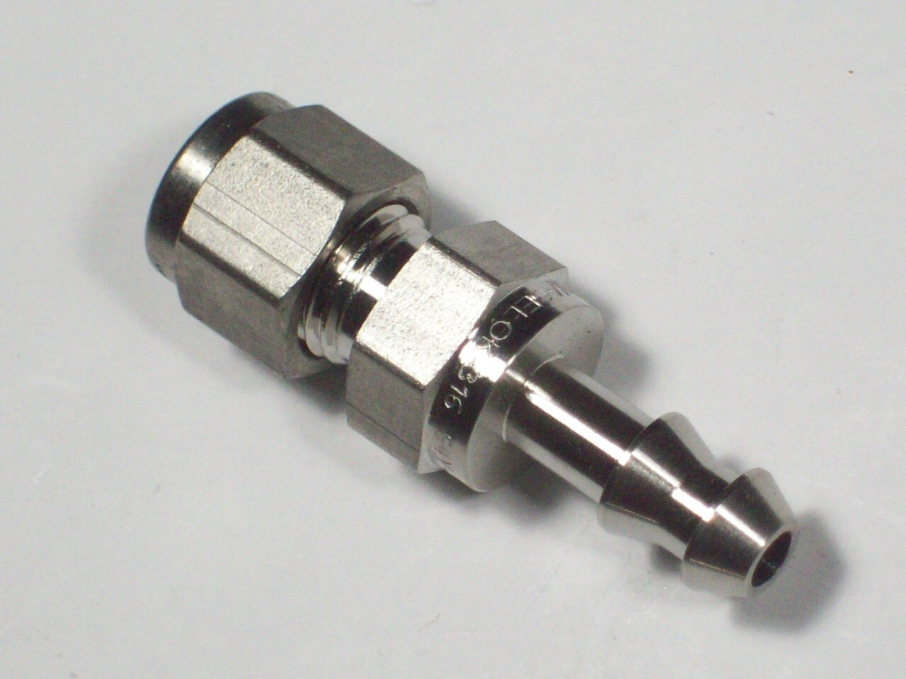 1- Swagelok Stainless Steel Push-on Hose End, 1/4" Hose x 1/4" Tube, SS-PB4-SL4