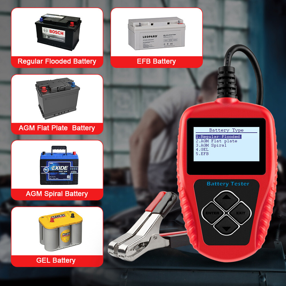 Ancel BA101 12V Auto Car Battery Load Tester Cranking Analyzer Tool 100-2000CCA