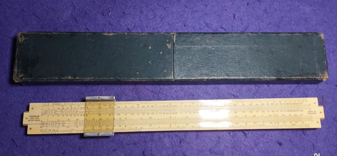 VINTAGE UNIQUE LOG LOG SLIDE RULE 1 FOOT LONG