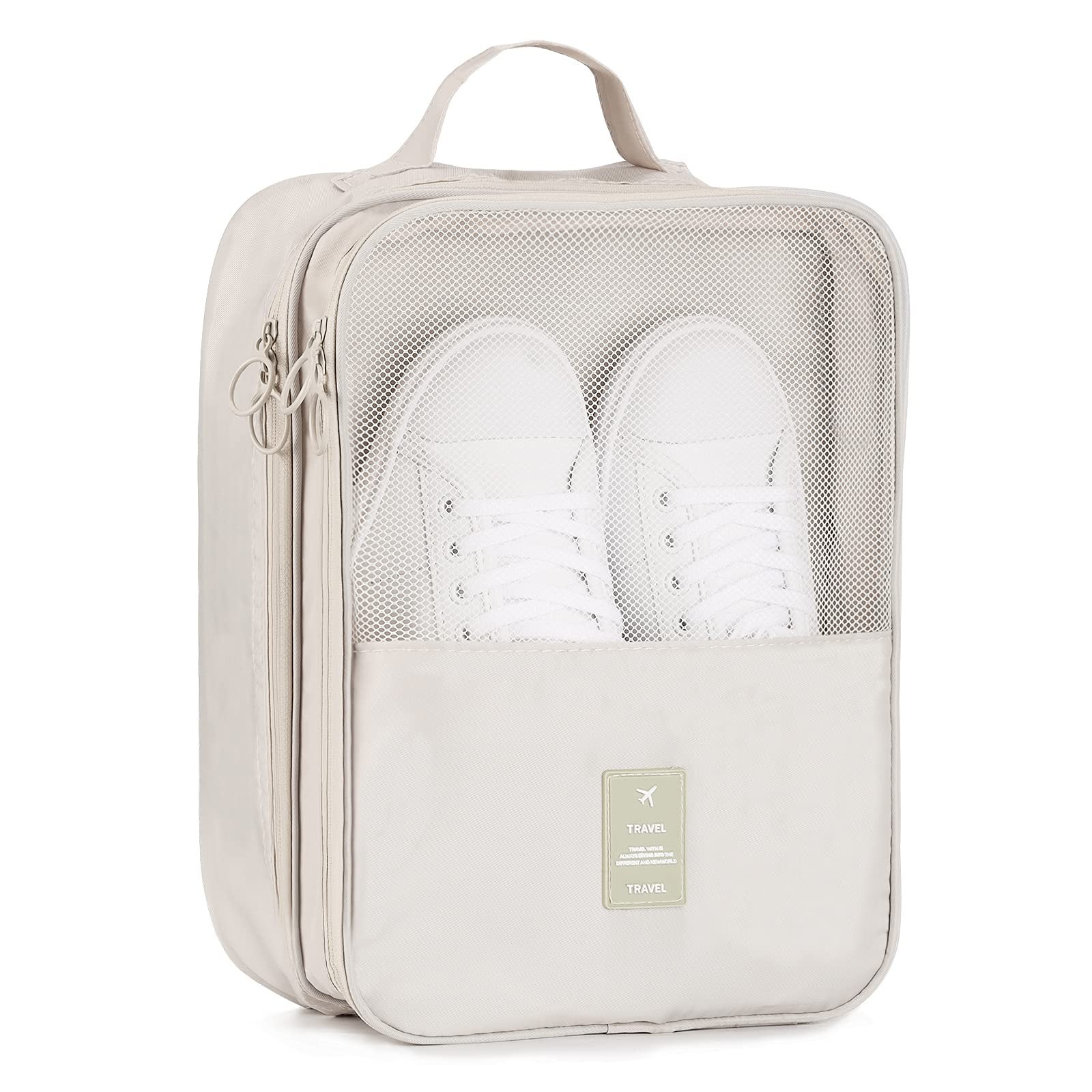 Travel Shoe Bag Holds 3 Pair of Shoes, Hezelf Shoe Storage Pouch for Travel a...