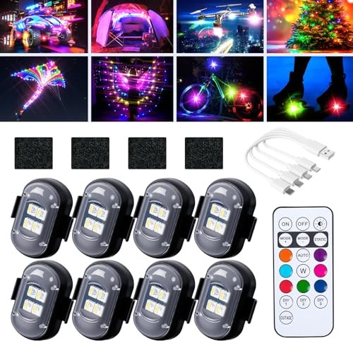 Wireless Car Lights 8PCS Interior Car Light | Remote Control