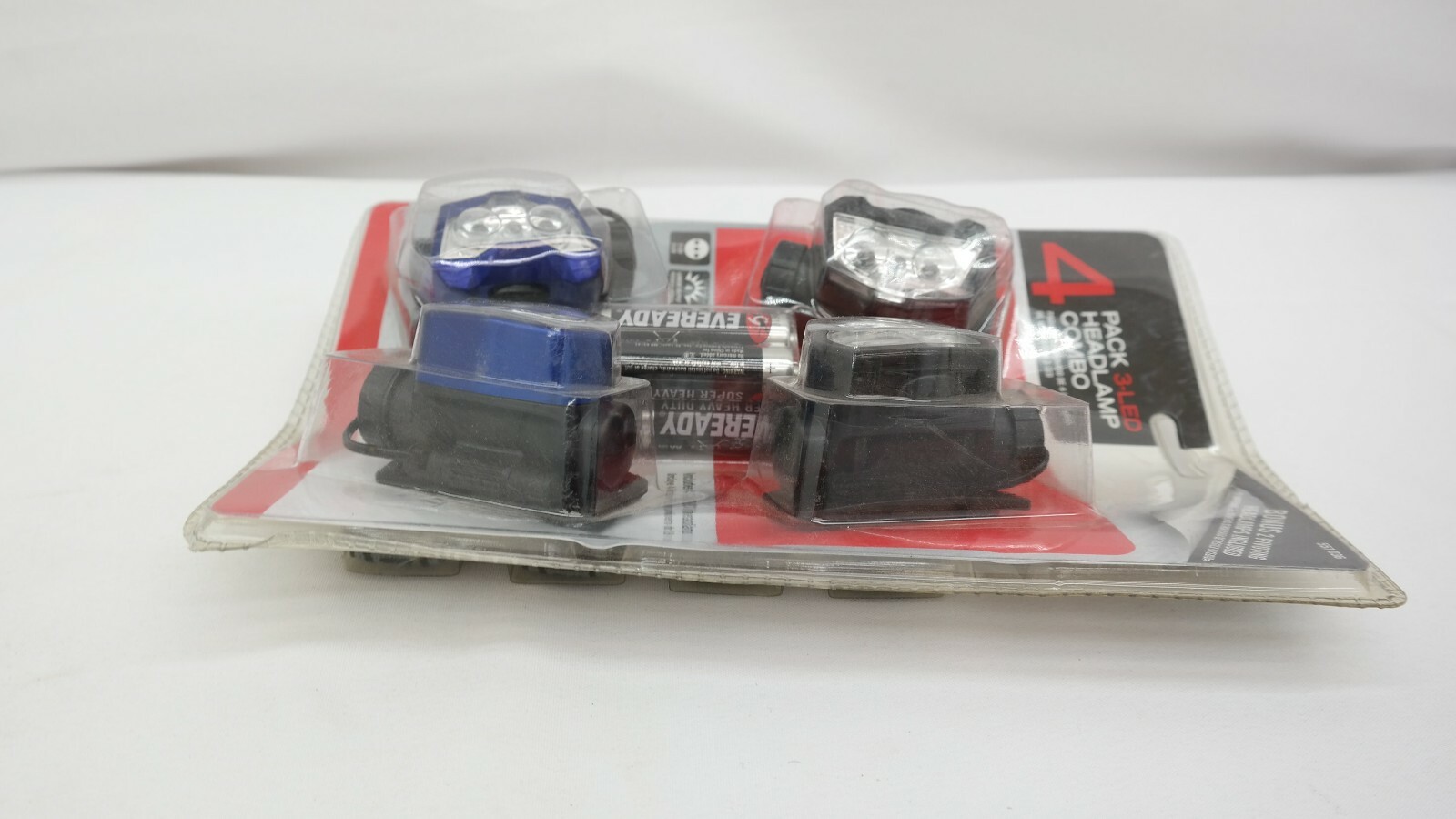 4 Pack 3 LED Headlamp Head Light Flashlights NaS