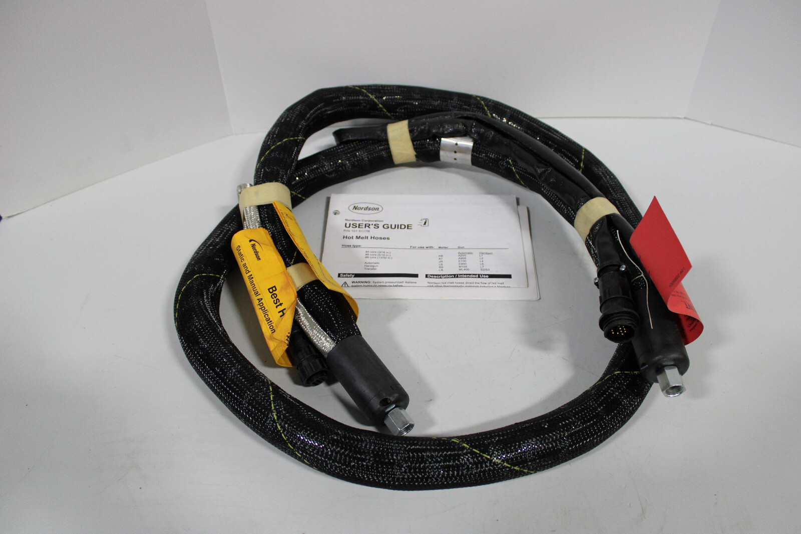 NORDSON 321768 8FT 5/16" 240V HOT MELT HEATED GLUE HOSE NEW