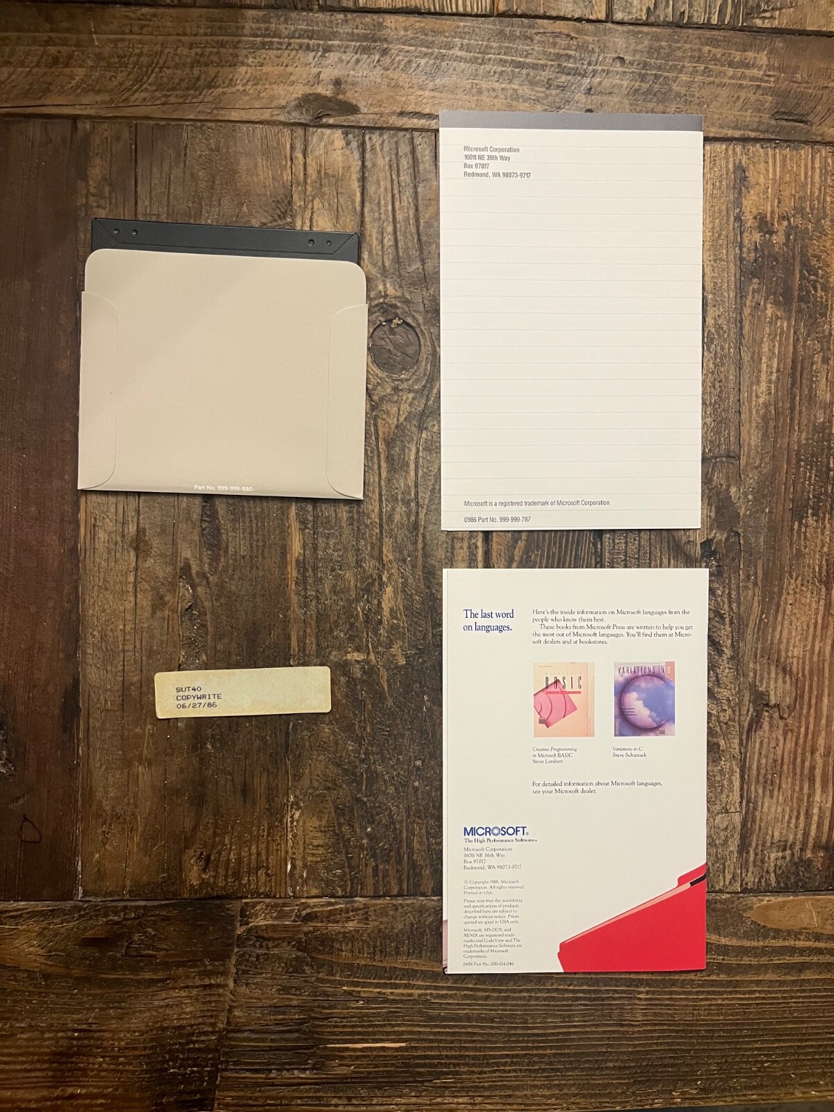 UNTESTED RARE VTG 1985 Microsoft Macro Assembler 4.0 Disk, Manual, Literature