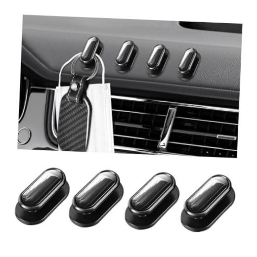 4 PCS Car Mini Hooks - Self-Adhesive - Multifunctional Hanging Car Glossy - 4pcs