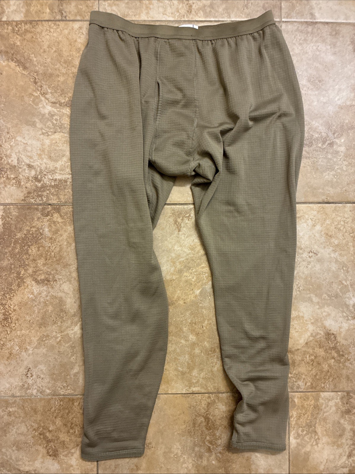 Military Issued Fleece-Lined Long John Pants, Brown, X-Large, New