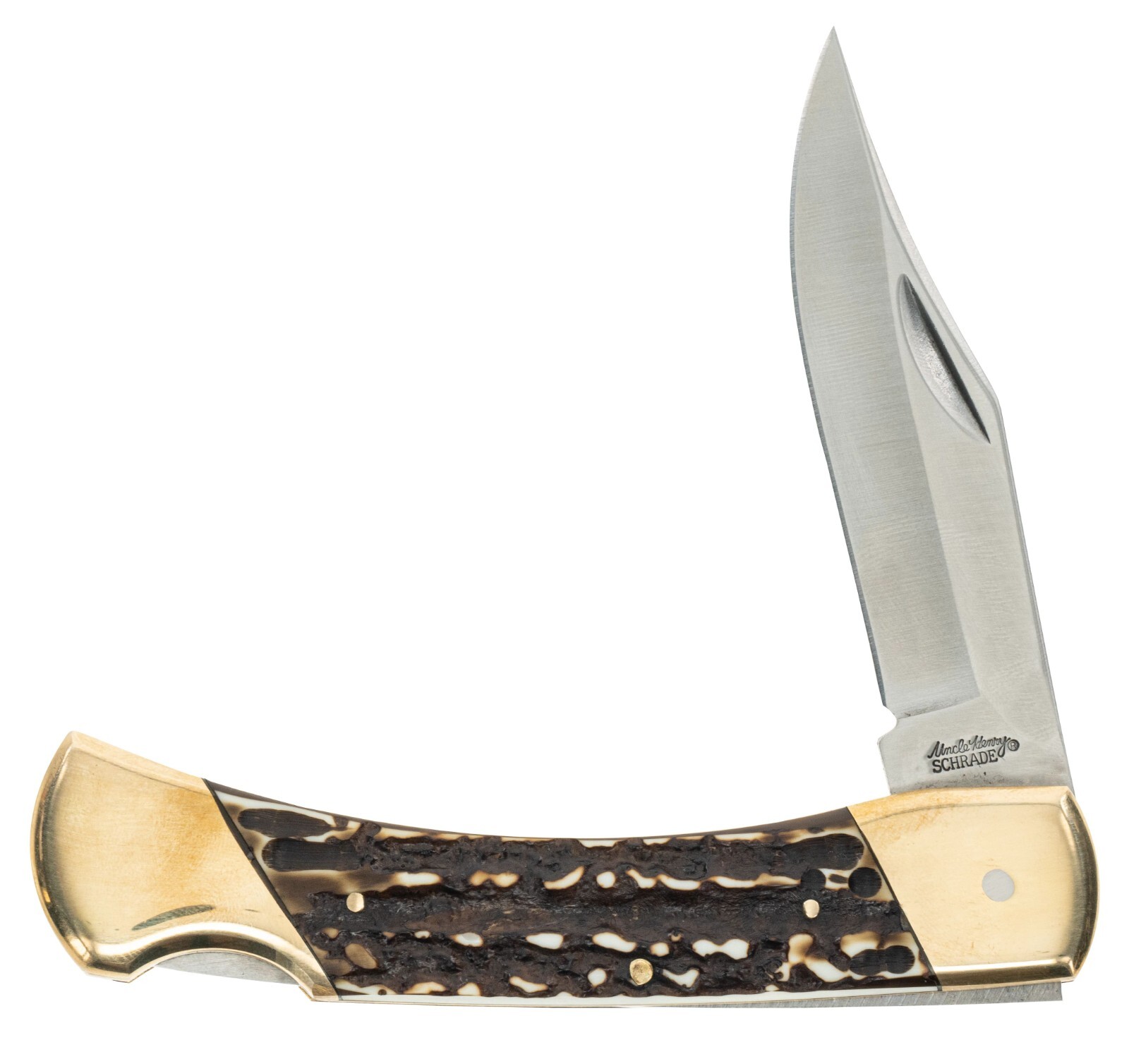 Schrade Uncle Henry LB8 Bear Paw Next Gen Staglon Folding Knife w/Sheath 1136005