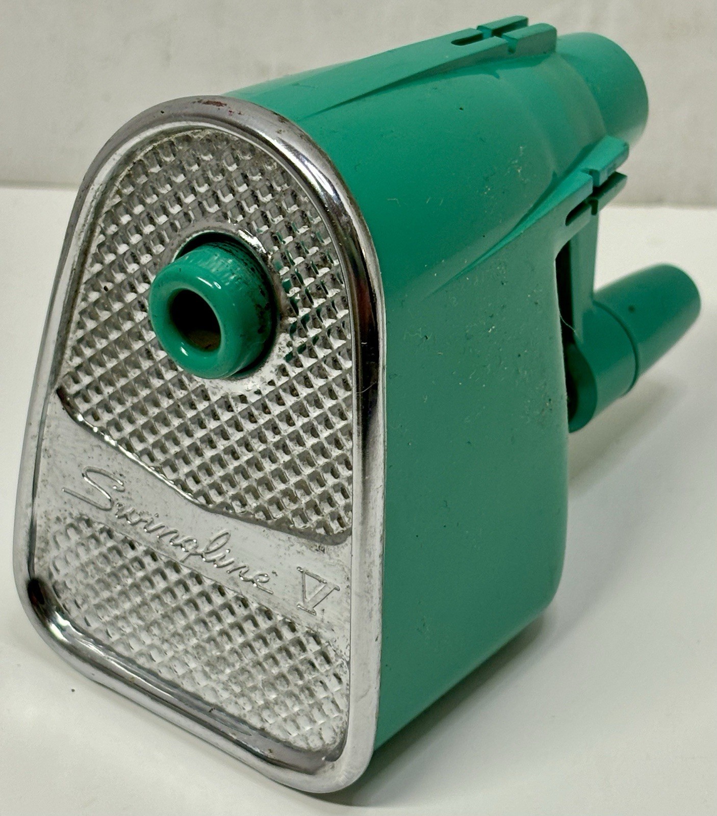 Vintage Swingline Model V Turquoise Blue Pencil Sharpener *Missing Mount Bracket