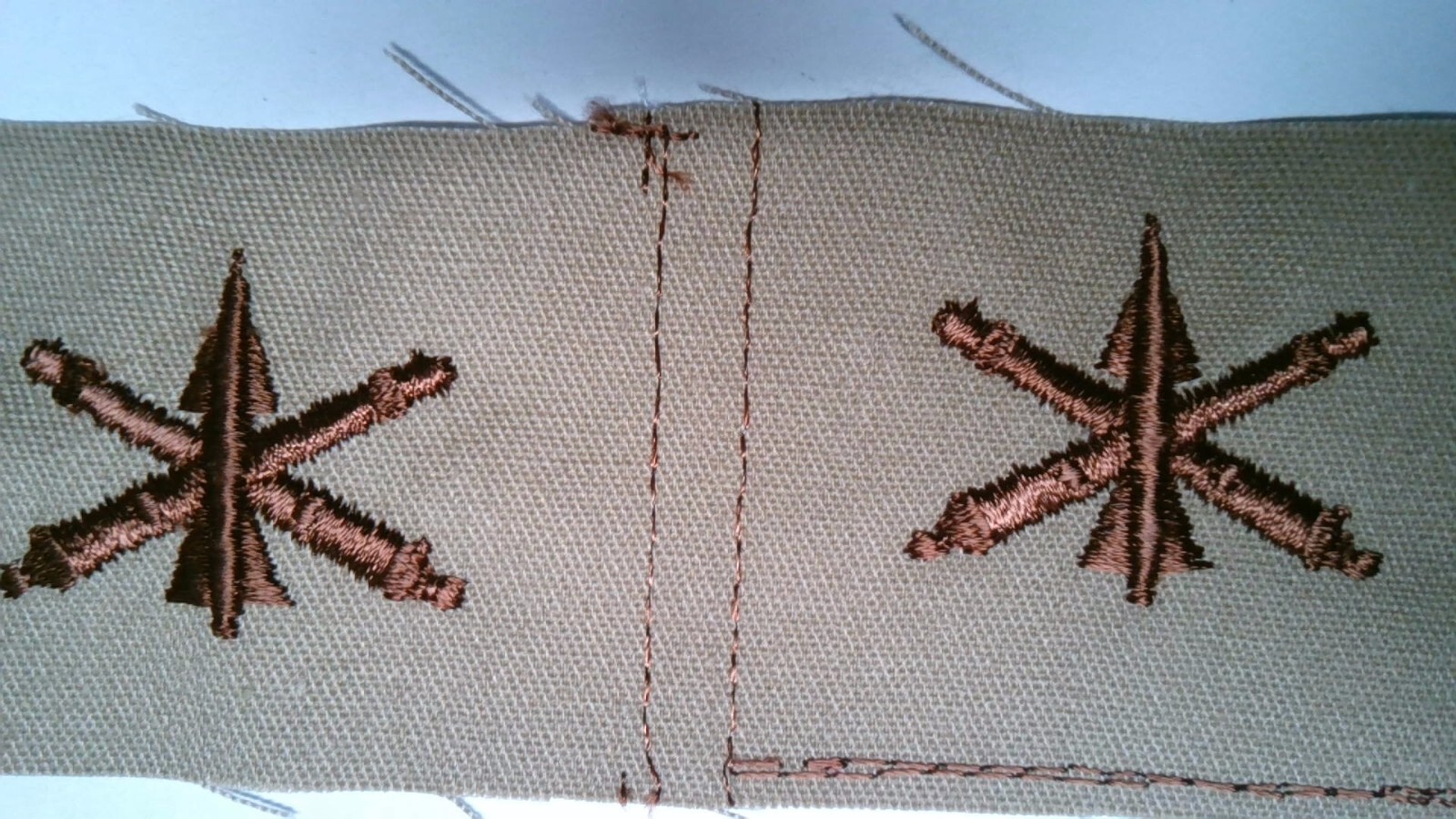 MILITARY PATCH SET OF 2 DESERT SEW ON US ARMY OFFICER AIR DEFENSE ARTILLERY ADA