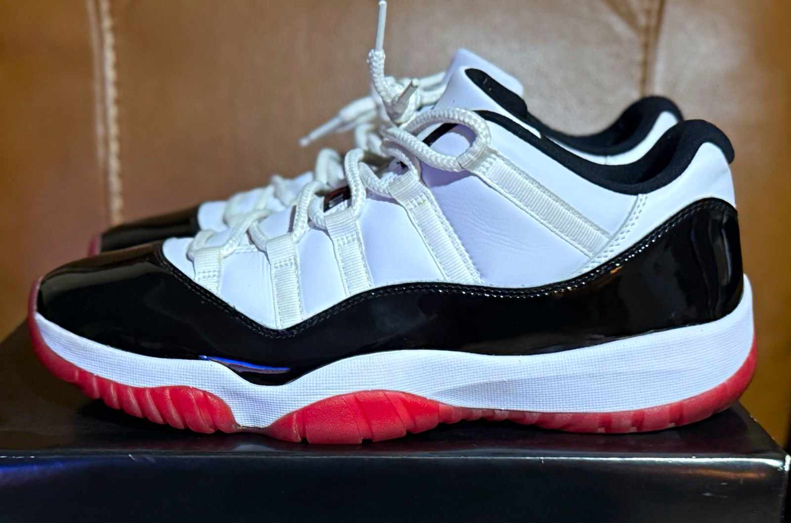 Nike Air Jordan 11 Retro Low Concord-Bred Men’s White/Red/Black AV2187-160
