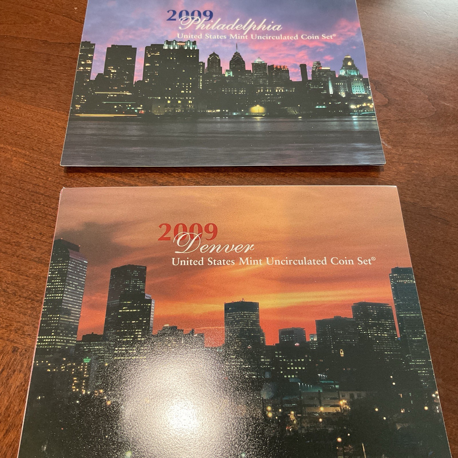 2009 2 US Mint Uncirculated Sets - Philadelphia and Denver - 18 Coins Each Set