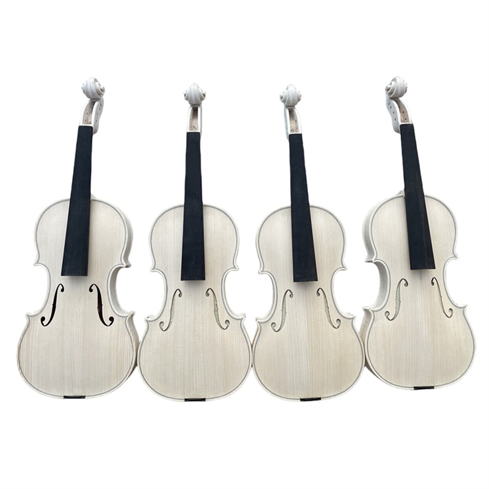 Unfinished 4/4 Violin Guarneri Style Natural Maple Back Spruce Top Hand Carved