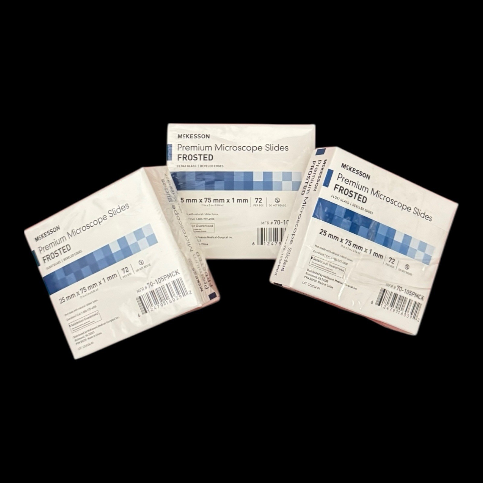 McKesson Glass Microscope Slides 25 X 75 X 1 mm Plain (3x72 pcs)