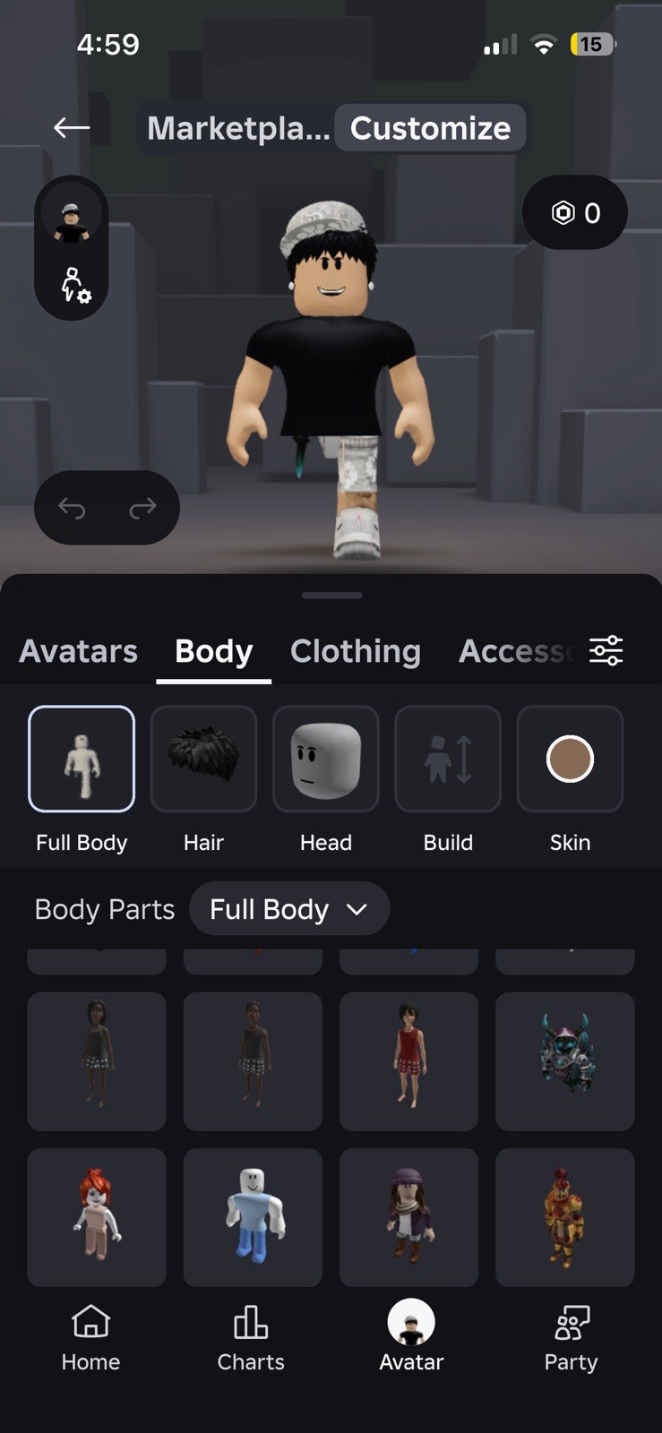 korblox, clothes, accessories and more.